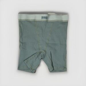 Skims Cotton Boxer Shorts Small Mineral Green  High Waist Sleepwear Flawed